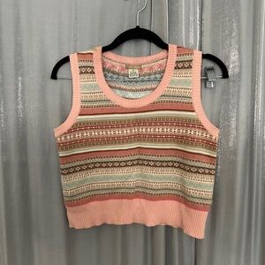 vintage fair isle sweater vest